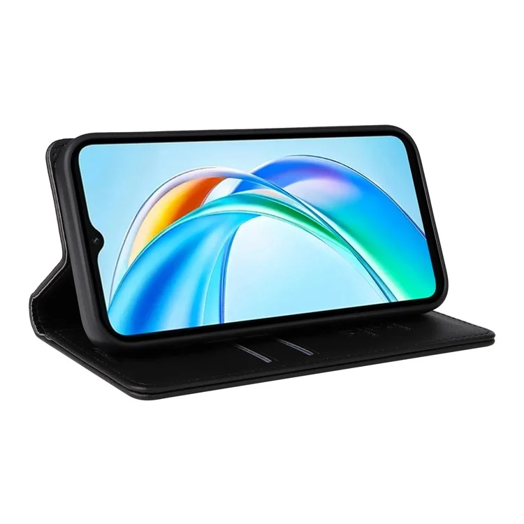 YIKATU YK-001 For Honor X5b / X5b Plus Stand Case Lederhülle - Schwarz