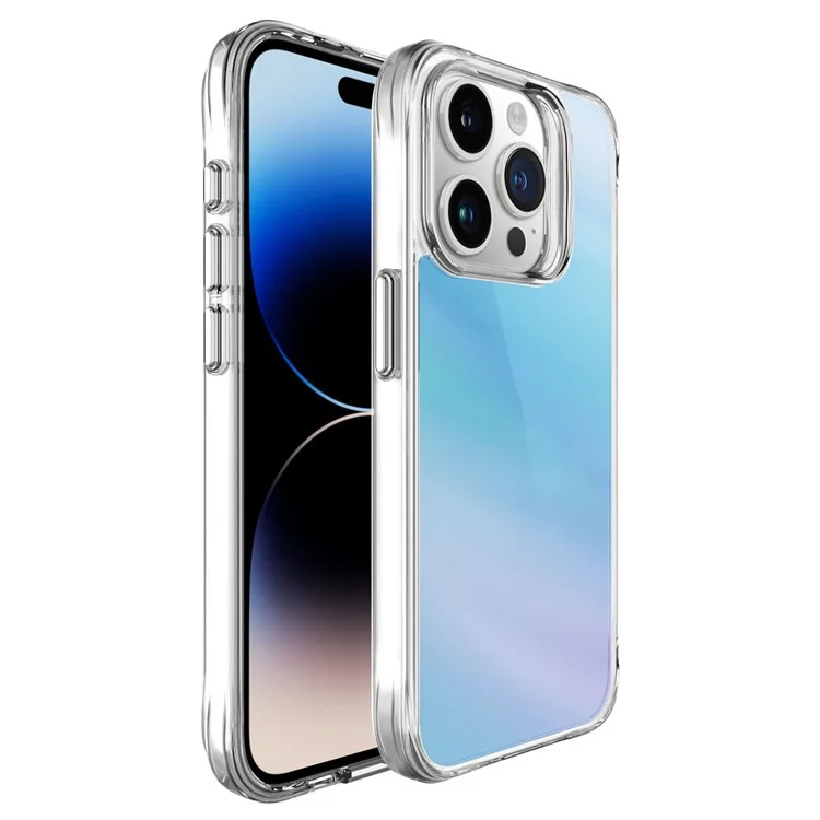 Compra em Atacado para Capa do iPhone 15 Pro Max Eletrodepositada TPU+PC Capa Protetora - Azul
