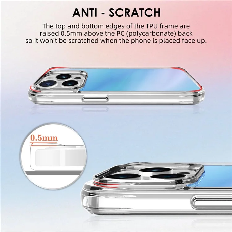 Compra em Atacado para Capa do iPhone 15 Pro Max Eletrodepositada TPU+PC Capa Protetora - Azul