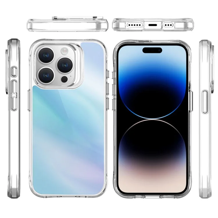 Compra em Atacado para Capa do iPhone 15 Pro Max Eletrodepositada TPU+PC Capa Protetora - Azul