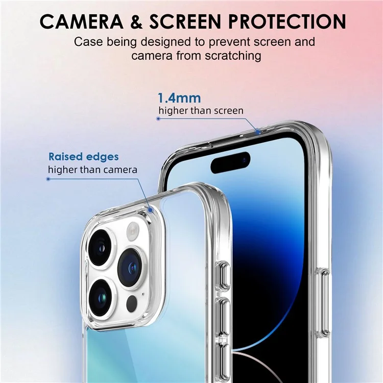 Compra em Atacado para Capa do iPhone 15 Pro Max Eletrodepositada TPU+PC Capa Protetora - Azul
