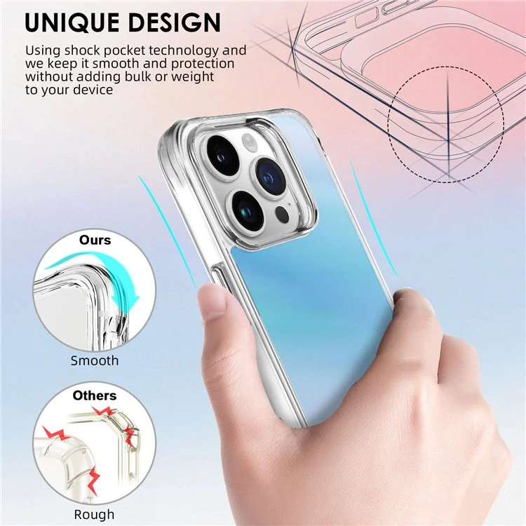 Compra em Atacado para Capa do iPhone 15 Pro Max Eletrodepositada TPU+PC Capa Protetora - Azul