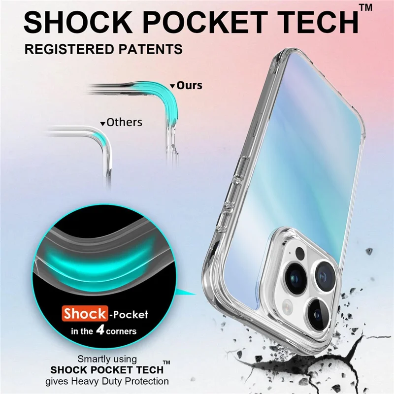 Bulk Purchasing For iPhone 15 Pro Case Electroplated TPU+PC Protective Cover - Blue