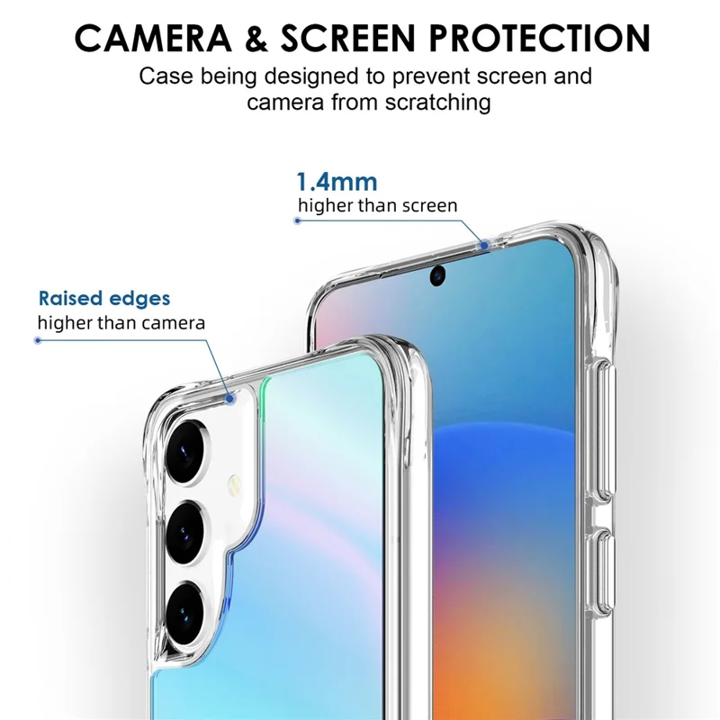 Compra em Massa para Capa Samsung Galaxy S24 FE Eletroplatada TPU+PC Capa Protetora - Azul