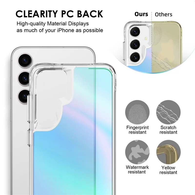 Compra em Massa para Capa Samsung Galaxy S24 FE Eletroplatada TPU+PC Capa Protetora - Azul