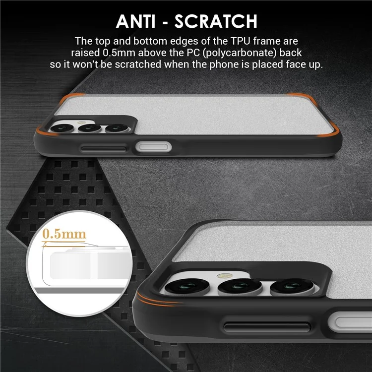 Compra em Atacado Para Samsung Galaxy A36 5G Capa TPU+PC Traseira Fosca Capa de Telefone