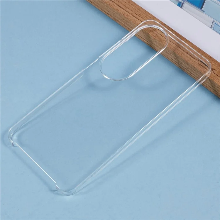 Für Oppo A60 4G Hülle TPU-Rahmen Klare Acrylrückseite Handyhülle mit PET-Folie