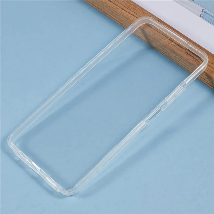 Für Oppo A60 4G Hülle TPU-Rahmen Klare Acrylrückseite Handyhülle mit PET-Folie