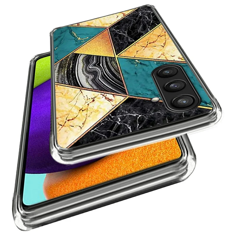 For Samsung Galaxy S24 FE Case Pattern Printing TPU Phone Back Cover - Splicing Marble