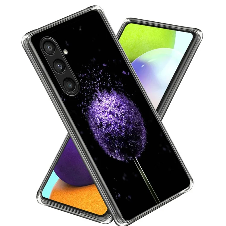 Чехол для телефона Samsung Galaxy S24 FE с узорчатой печатью, мягкий TPU задняя крышка - Стиль A