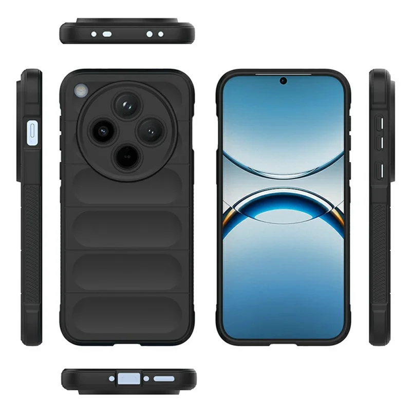 Capa para Oppo Find X8 5G Anti-Drop Soft TPU Rugged Phone Back Cover - Preta