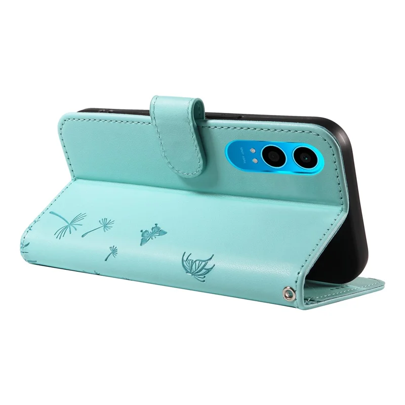 For OnePlus Nord 4 Leather Case Wallet Phone Cover Dandelion Imprint - Green