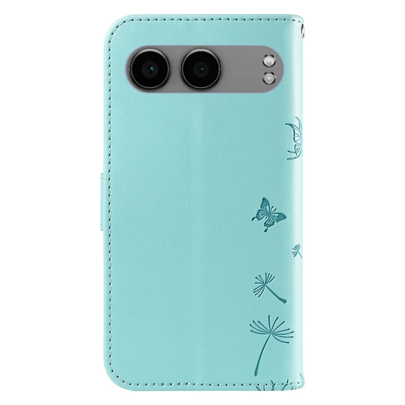 For OnePlus Nord 4 Leather Case Wallet Phone Cover Dandelion Imprint - Green