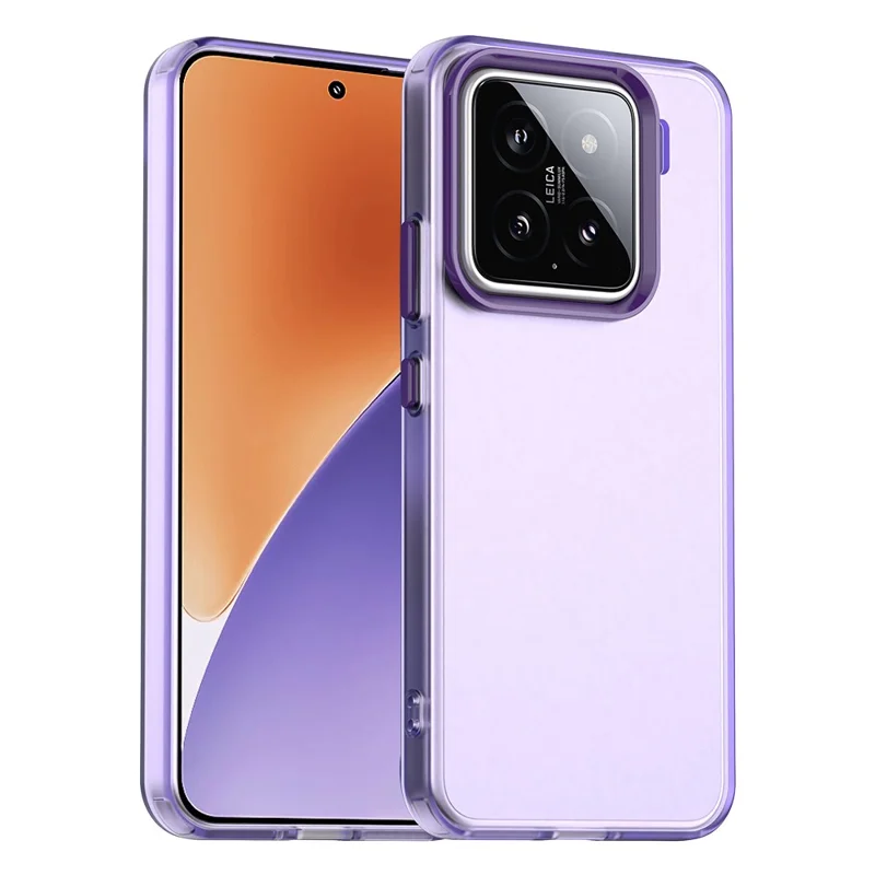For Xiaomi 15 Case PC+TPU+PET Matte Anti-Drop Phone Back Cover - Purple