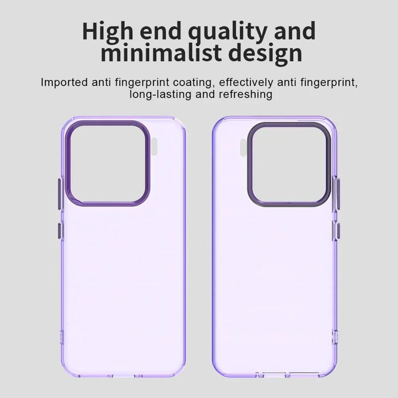 For Xiaomi 15 Case PC+TPU+PET Matte Anti-Drop Phone Back Cover - Purple