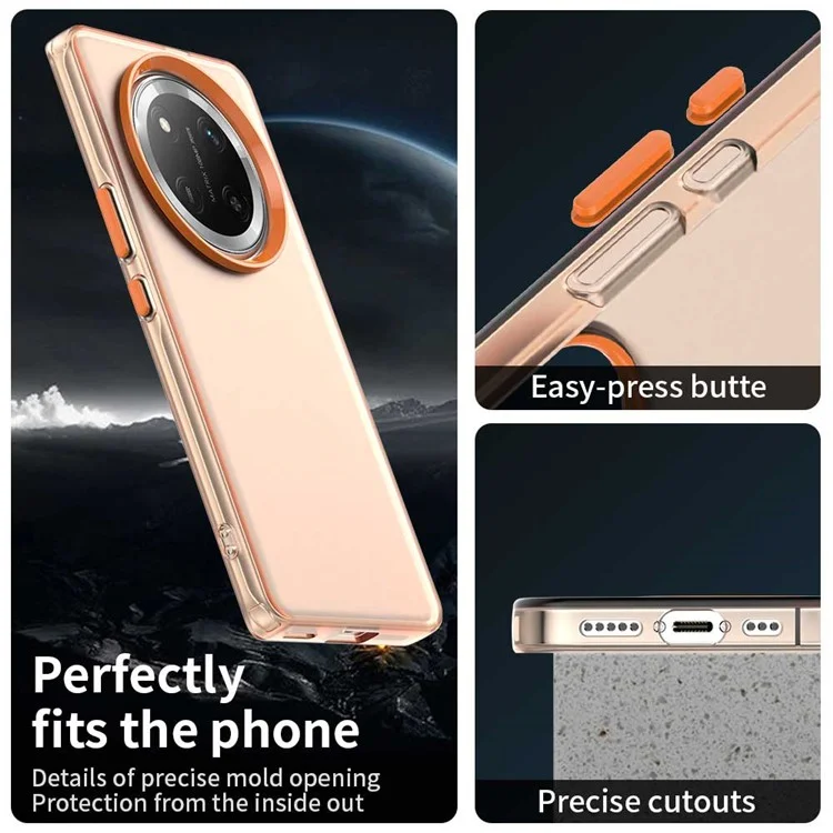 Coque Pour Honor X60 Pro 5G PC+TPU+PET mate anti-chute - Orange
