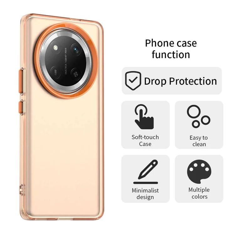 Coque Pour Honor X60 Pro 5G PC+TPU+PET mate anti-chute - Orange
