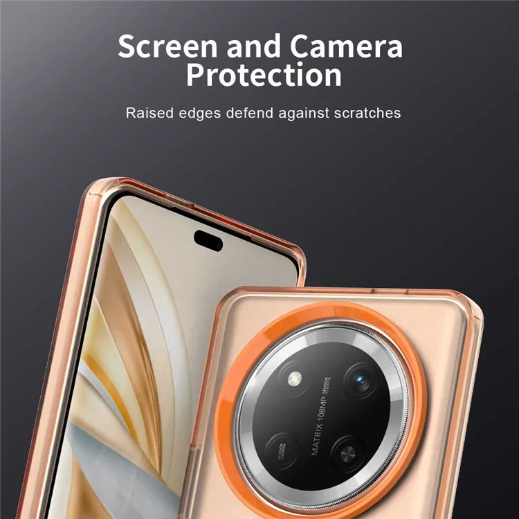 Coque Pour Honor X60 Pro 5G PC+TPU+PET mate anti-chute - Orange
