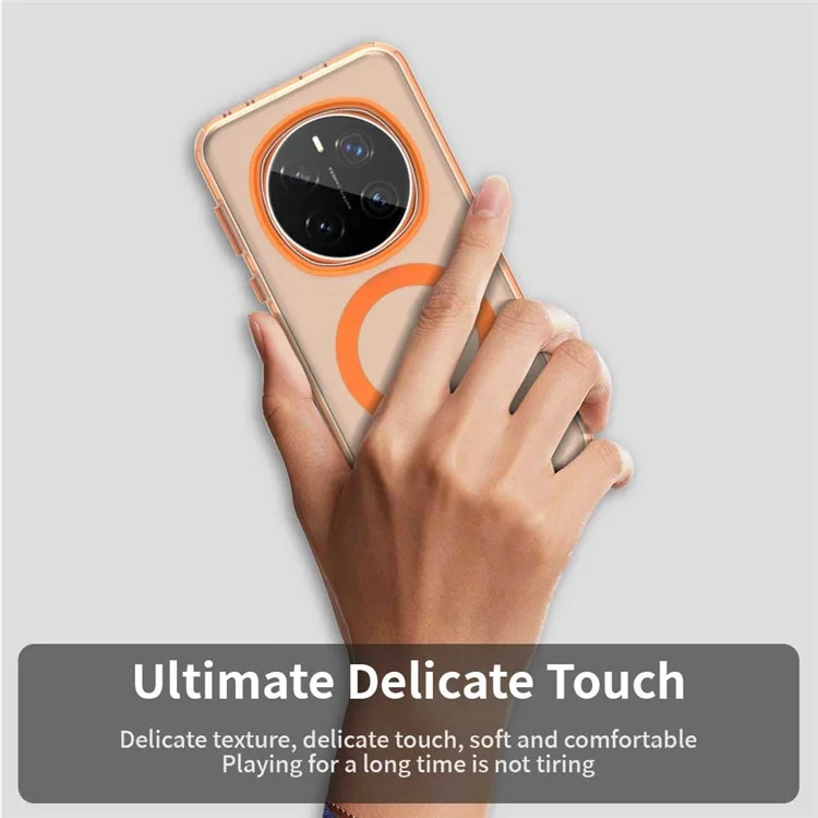 For Honor Magic7 Pro 5G Case Compatible with MagSafe PC+TPU+PET Anti-Drop Phone Cover - Orange