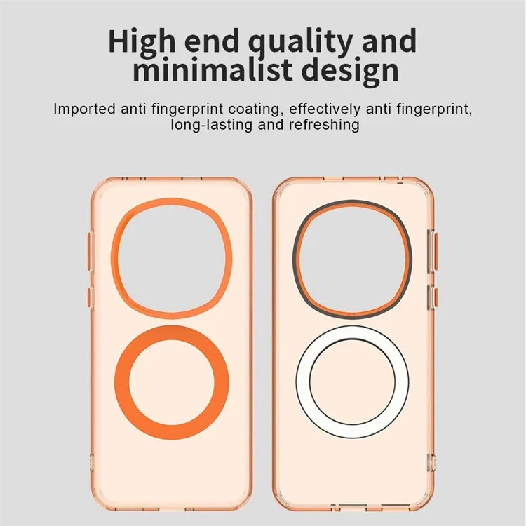For Honor Magic7 Pro 5G Case Compatible with MagSafe PC+TPU+PET Anti-Drop Phone Cover - Orange
