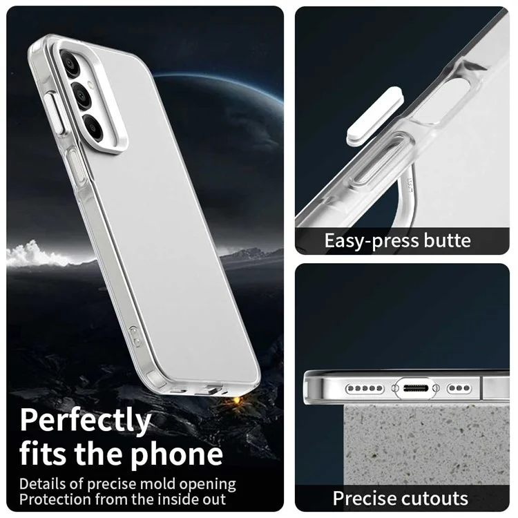 Coque pour Samsung Galaxy A56 PC+TPU+PET mat anti-chute - Blanc