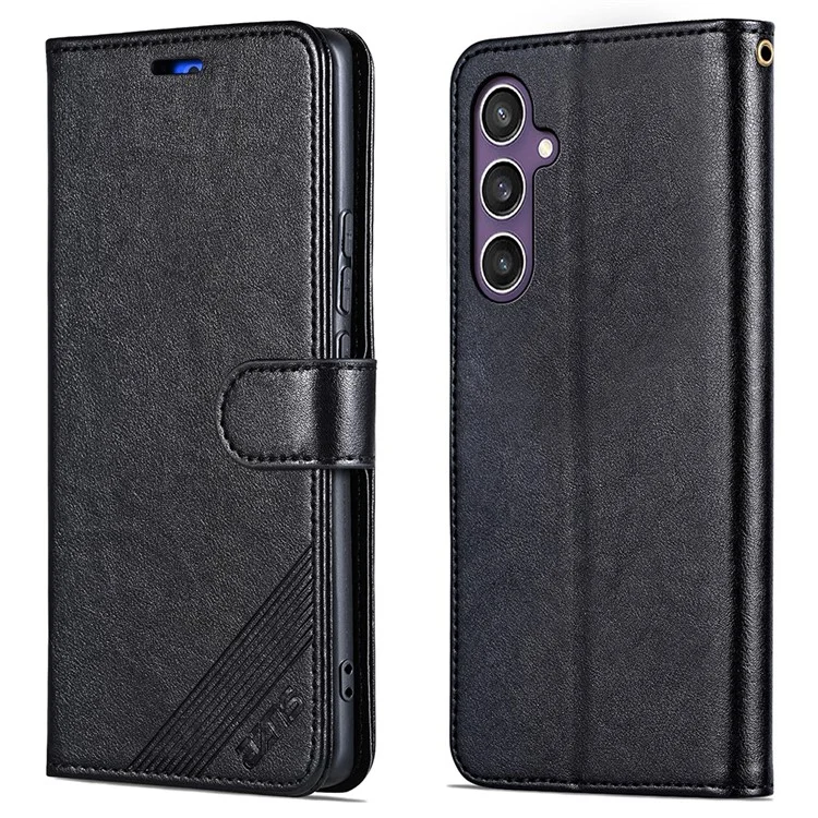 Capa para Samsung Galaxy A35 5G da AZNS, anti-arranhões, em couro PU, com suporte e carteira - Azul