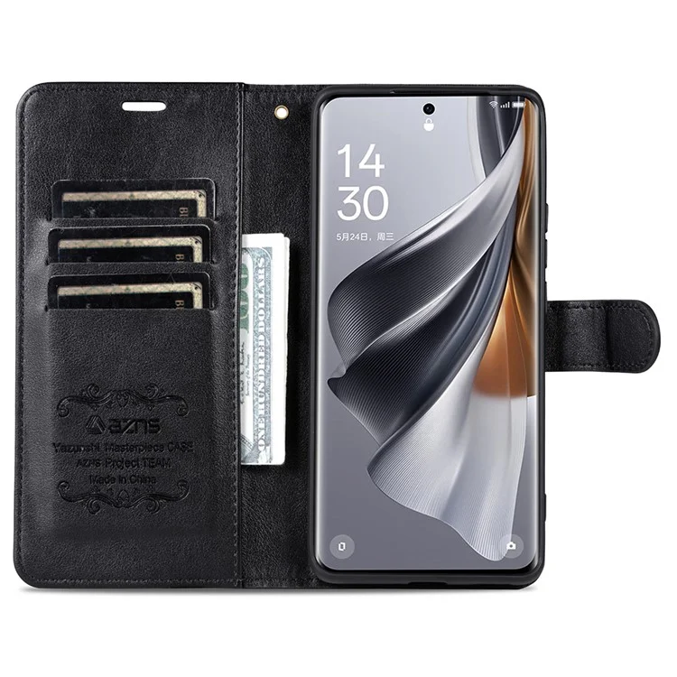 Capa para Samsung Galaxy A35 5G da AZNS, anti-arranhões, em couro PU, com suporte e carteira - Azul