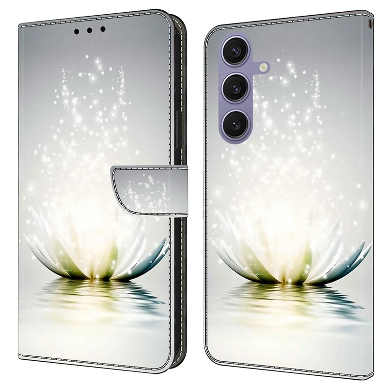 For Samsung Galaxy S25+ Case 3D Pattern PU Leather Wallet Phone Cover with Stand - Lotus