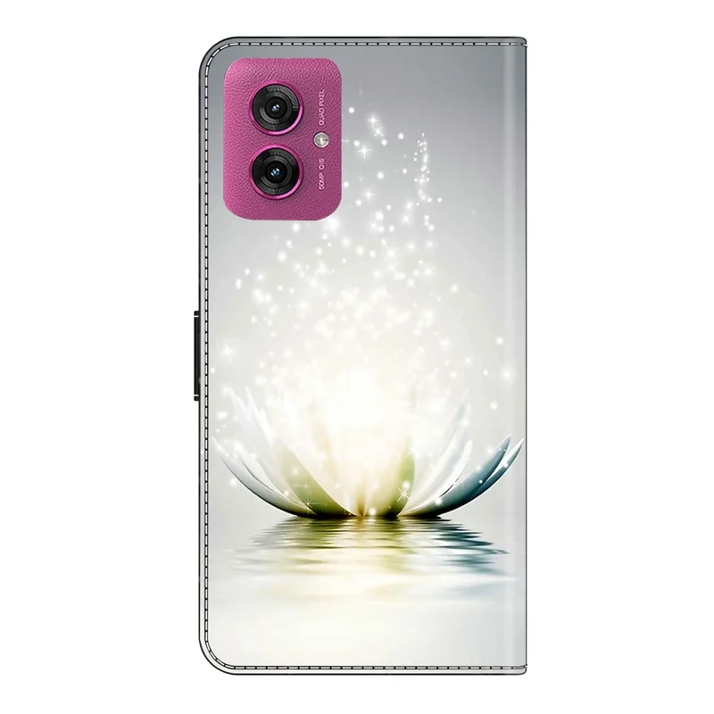 Für Motorola Moto G55 5G Hülle 3D-Muster PU-Leder Brieftasche Handyhülle mit Ständer - Lotus