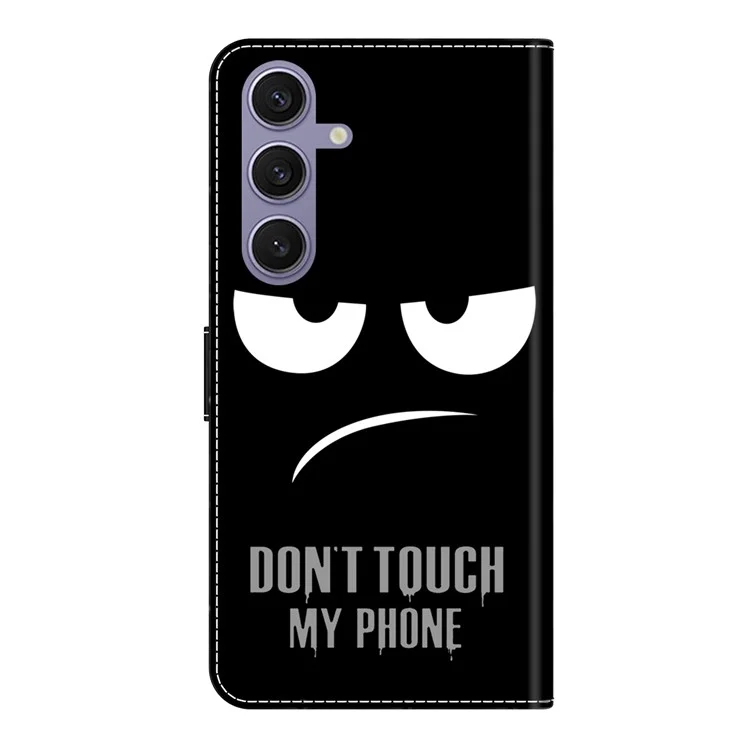 Funda para Samsung Galaxy S25 Cierre magnético Patrón 3D Billetera de cuero Cubierta del teléfono - No toques mi teléfono