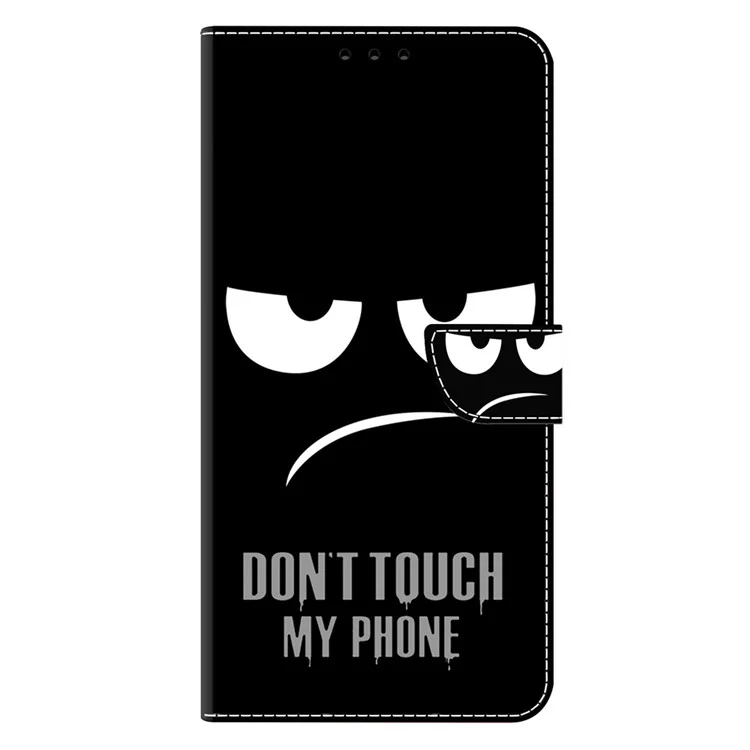Für Samsung Galaxy A16 5G / 4G Magnetverschluss 3D-Muster Leder Wallet Handyhülle - Fassen Sie mein Telefon nicht an