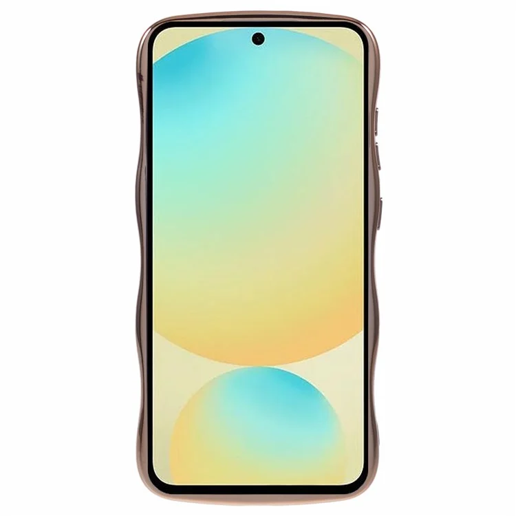 Capa para Samsung Galaxy S25 Love Hearts TPU Cobertura de telefone Moldura de onda encaracolada Janela grande - Roxo escuro