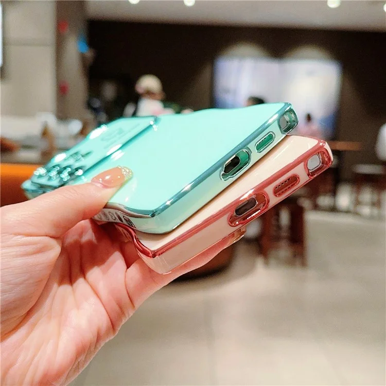 Funda para Samsung Galaxy S25 Ultra Corazones de amor Cubierta de teléfono TPU Marco de ola rizada Ventana grande - Púrpura