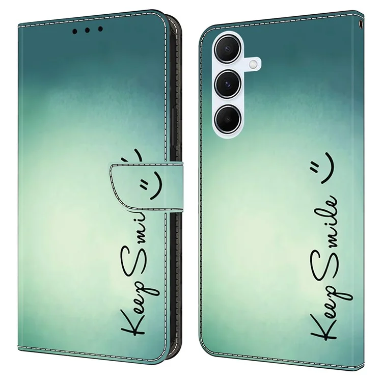 For Samsung Galaxy A16 5G  /  4G Case PU Leather Wallet Phone Cover with Stand - Keep Smile