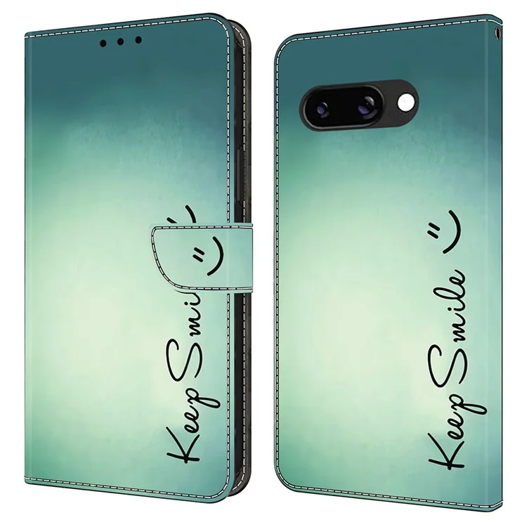 Für Google Pixel 9a Hülle PU-Leder Brieftasche Handyhülle mit Ständer - Keep Smile