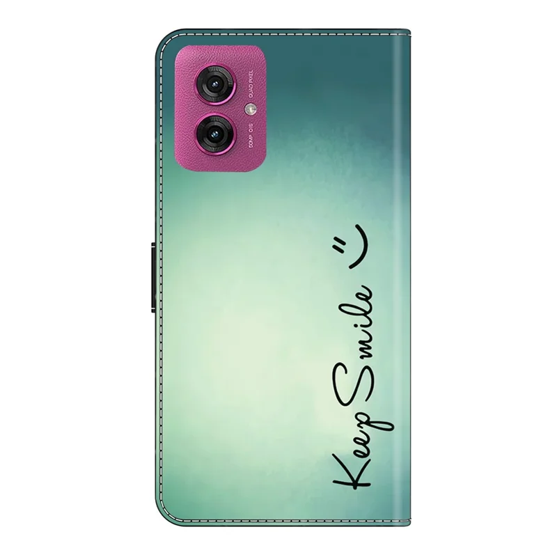For Motorola Moto G55 5G Case PU Leather Wallet Phone Cover with Stand - Keep Smile