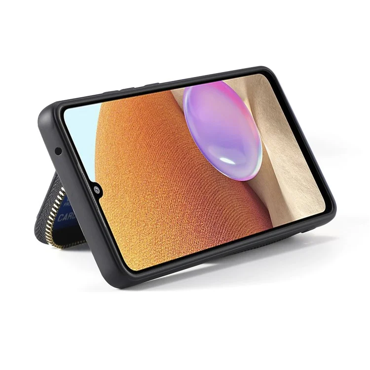 Funda para Oppo Find X8 5G, cartera con cremallera, cubierta trasera de cuero con soporte y correa para el hombro - Negro