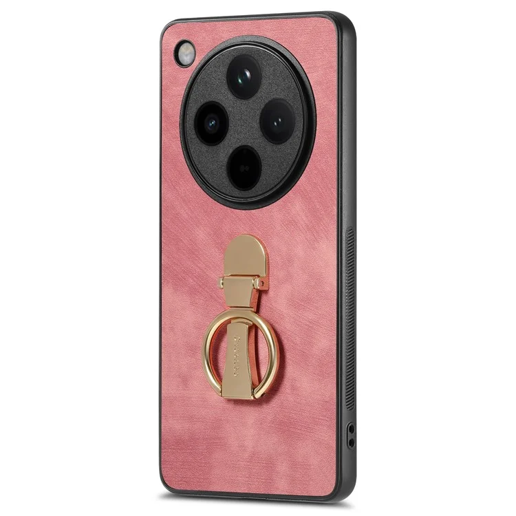 CASENEO D22 Faltbarer Ständer Retro-Leder-Rückseite Hülle für Oppo Find X8 5G - Pink