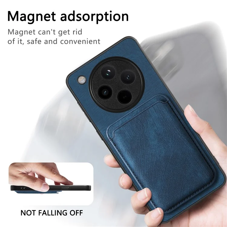 Étui pour Oppo Find X8 5G, en cuir rétro + TPU, avec emplacement pour carte amovible - Marron