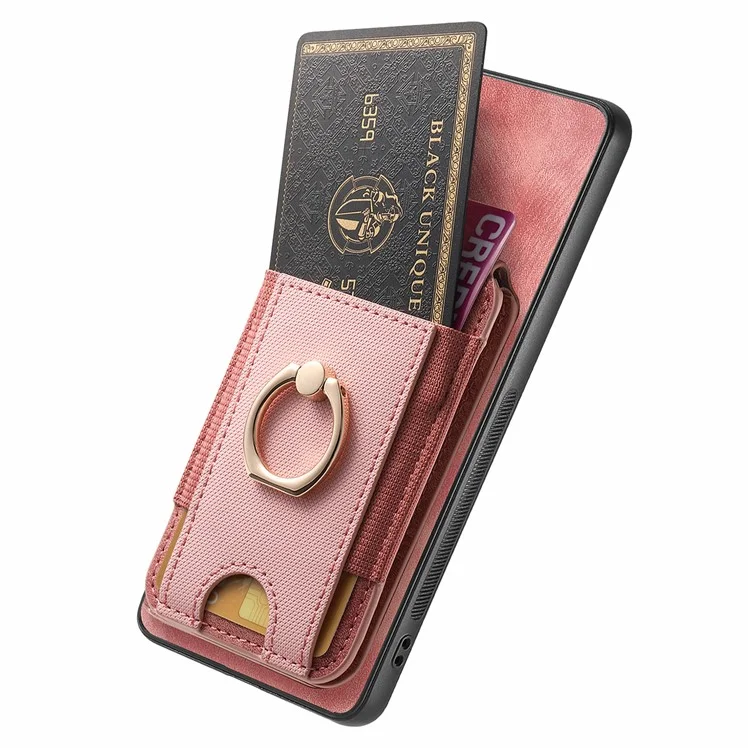 Für Oppo Find X8 5G Hülle mit abnehmbarem Kartenfach Ständer Leder Rückseite - Pink