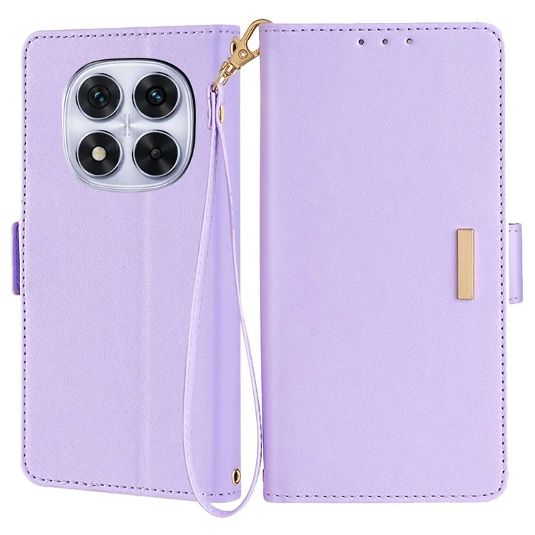 Custodia portafoglio in pelle con blocco RFID e supporto per Xiaomi Redmi Note 14 Pro 5G - Viola