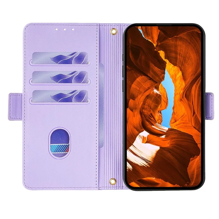 Custodia portafoglio in pelle con blocco RFID e supporto per Xiaomi Redmi Note 14 Pro 5G - Viola