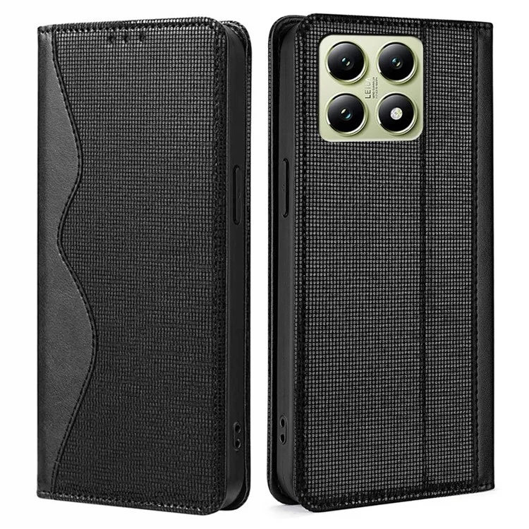 For Xiaomi 14T Leather Case Wallet Stand Phone Cover with RFID Blocking - Black