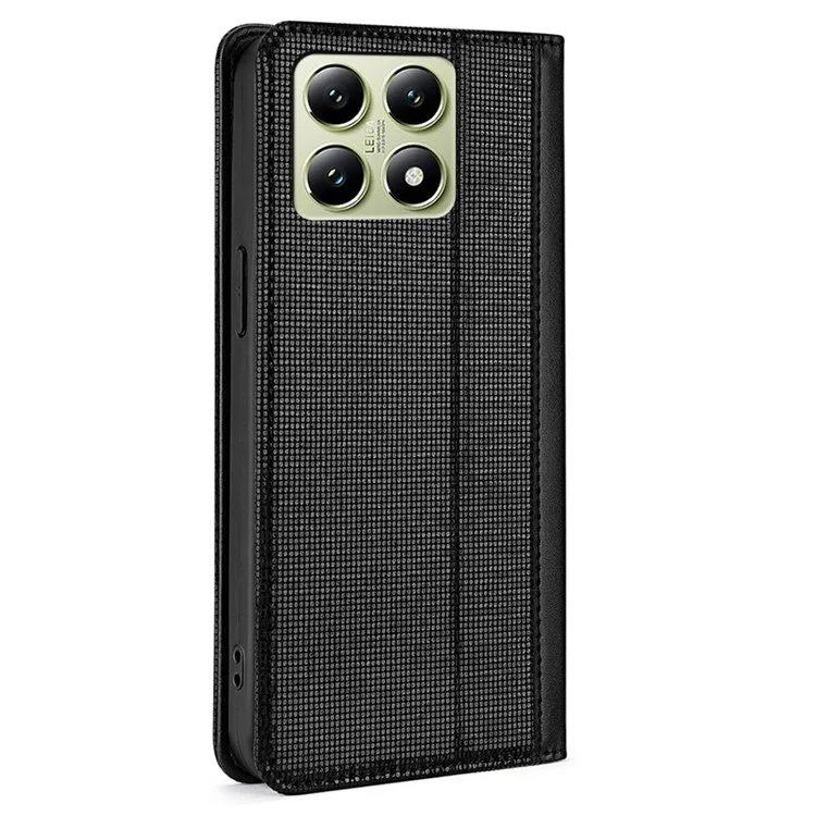 For Xiaomi 14T Leather Case Wallet Stand Phone Cover with RFID Blocking - Black