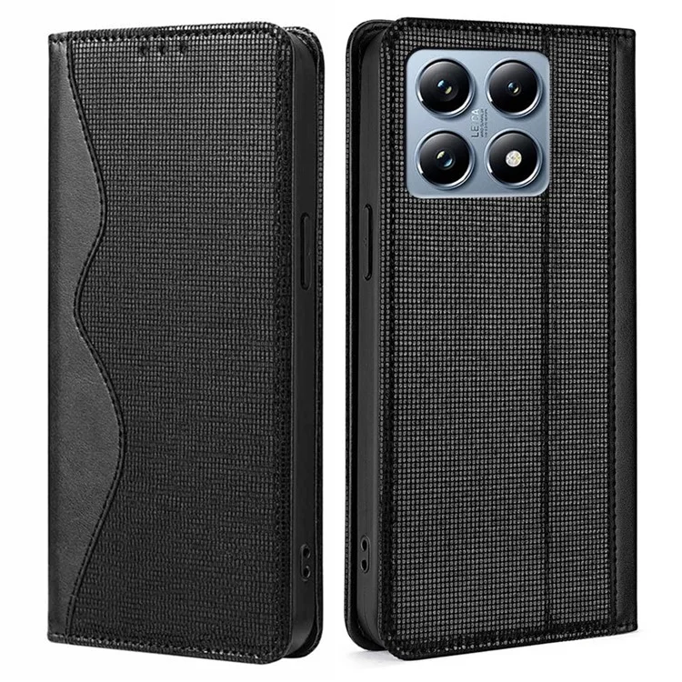 Для Xiaomi 14T Pro кожаный чехол-бумажник со стойкой, чехол для телефона с блокировкой RFID - черный