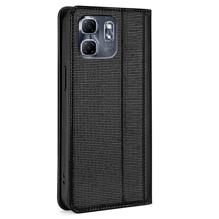Custodia in pelle per Infinix Hot 50i 4G, con supporto e funzione di blocco RFID - Nero