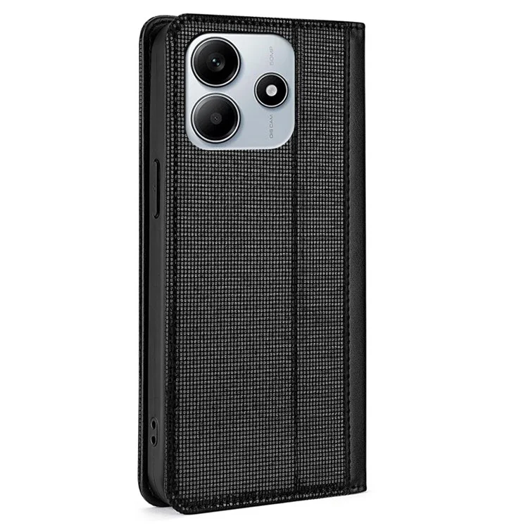 Étui en cuir portefeuille avec support et protection RFID pour Xiaomi Redmi Note 14 5G - Noir