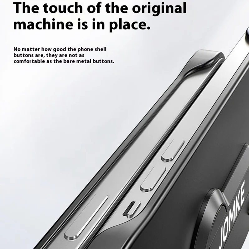 For iPhone 14 Case Hard PC Frameless Baking Paint Kickstand Phone Cover - Blue