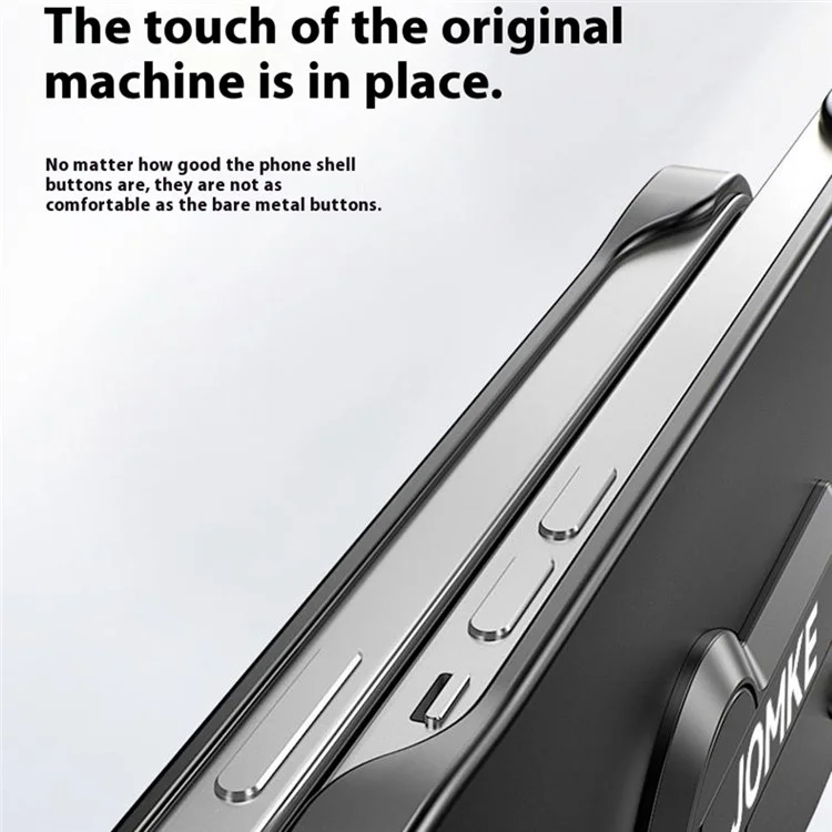 For iPhone 14 Case Hard PC Frameless Baking Paint Kickstand Phone Cover - Silver
