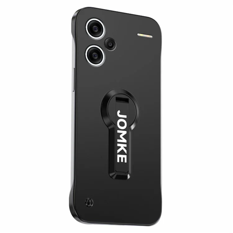 Étui pour Xiaomi Redmi Note 13 Pro+ 5G, en PC dur, sans cadre, avec peinture de cuisson et support - Noir